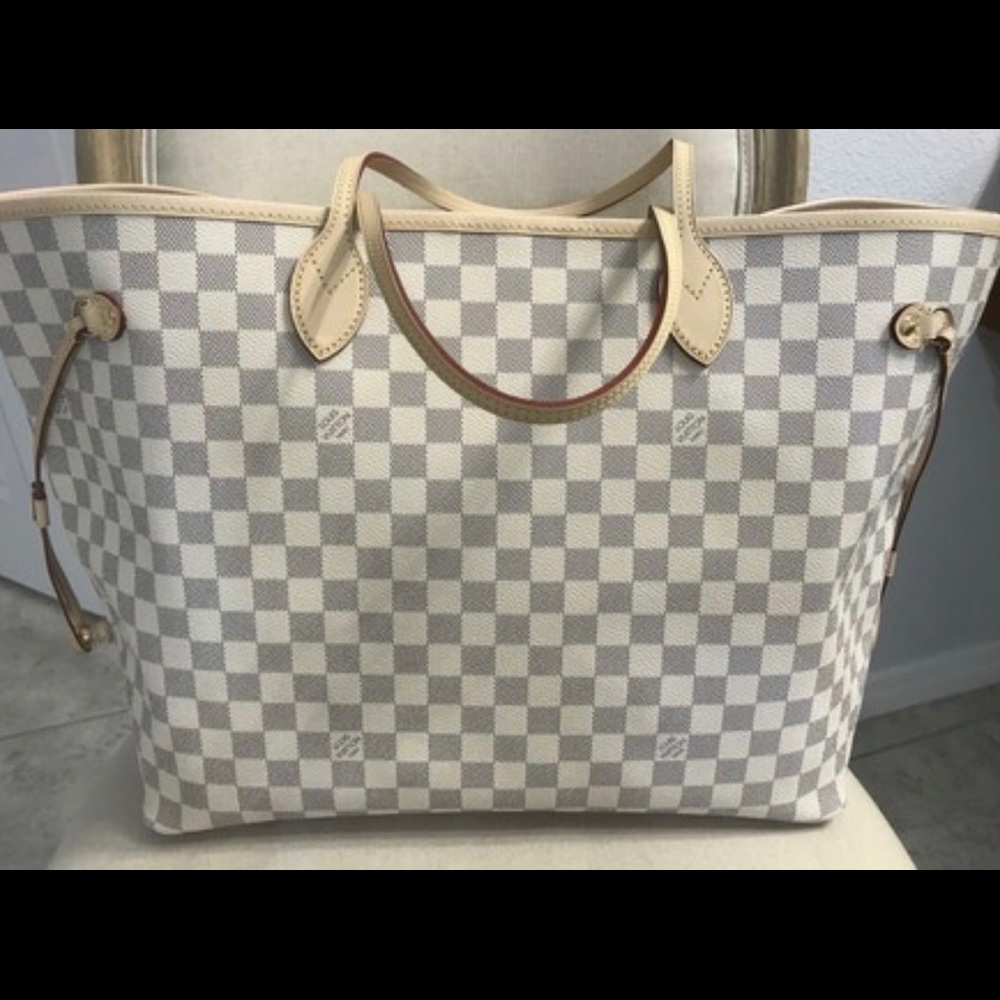 Neverfull 2018 Gm Azur Rose Ballerine Canvas